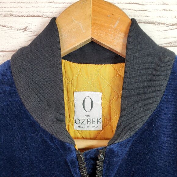 Rifat Ozbek Rare Runway Vintage 90s Y2K Velvet Bomber Boho Jacket Italy 42 US 8 - Picture 2 of 12